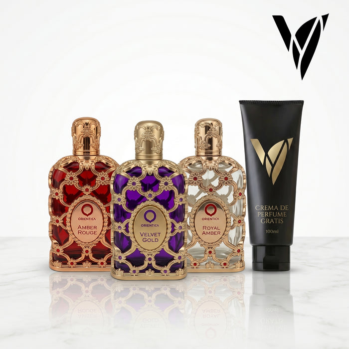 Lujo del Desierto: Amber Rouge + Royal Amber + Velvet Gold Orientica