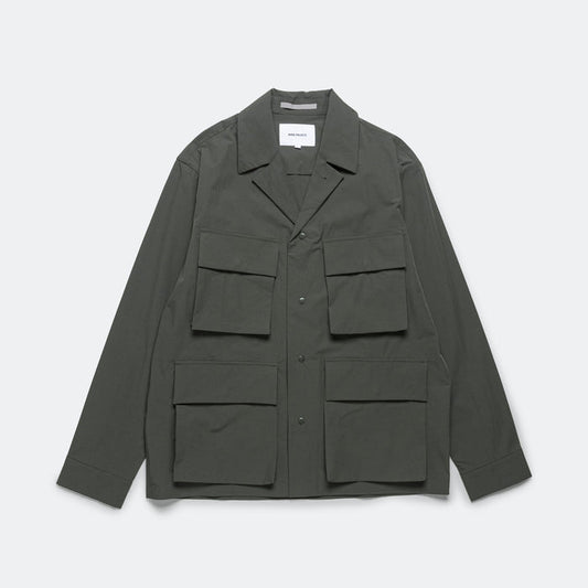 Mads Travel Light Overshirt - Black Olive