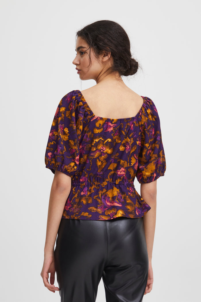 MAISE TOP (PURPLE MULTI FLOWER)