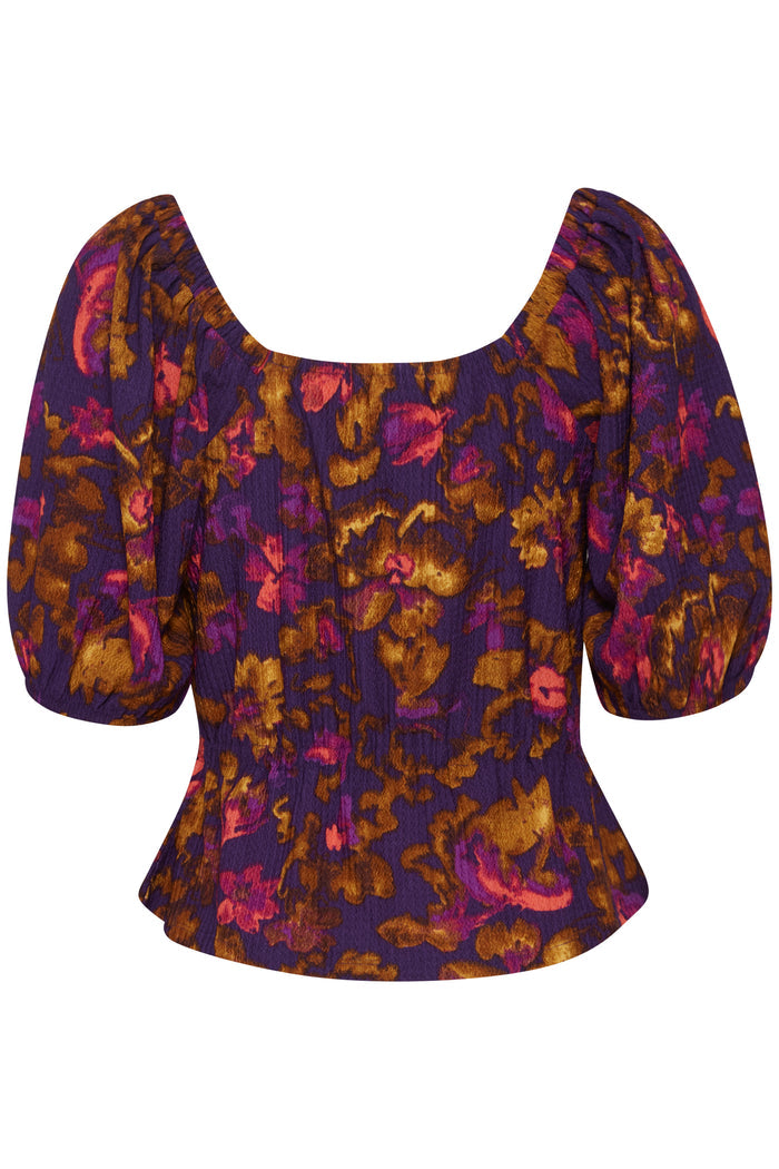 MAISE TOP (PURPLE MULTI FLOWER)
