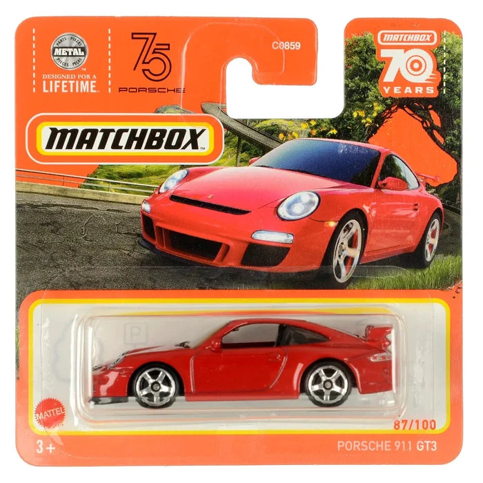 Porsche 911 GT3 red  die-cast car in Matchbox packing