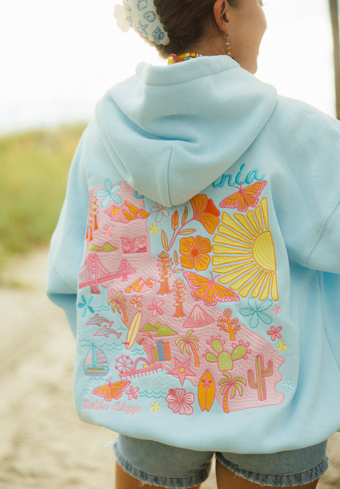"Meet me in California" Hoodie - Blue