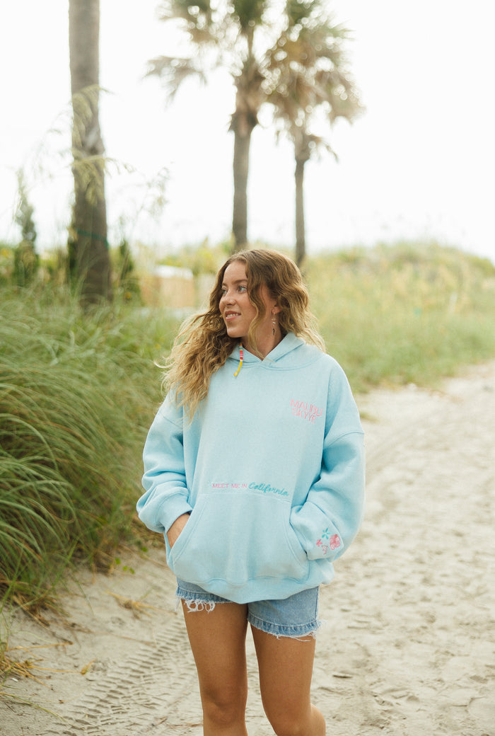 "Meet me in California" Hoodie - Blue