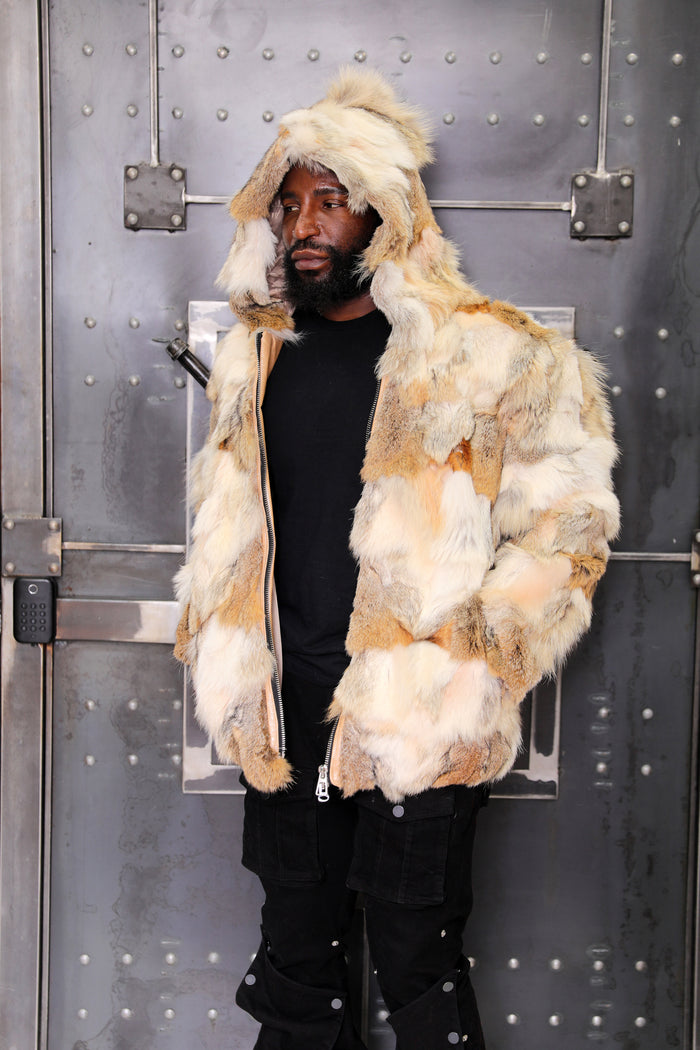 Men's Coyote Sections Hooded Bomber