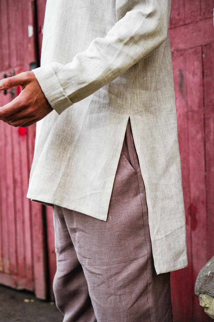 Men’s Linen Tunic MAPLE in Beige