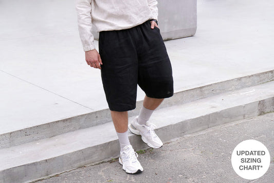 Mens Loose-fit Linen Shorts ARUM in Black