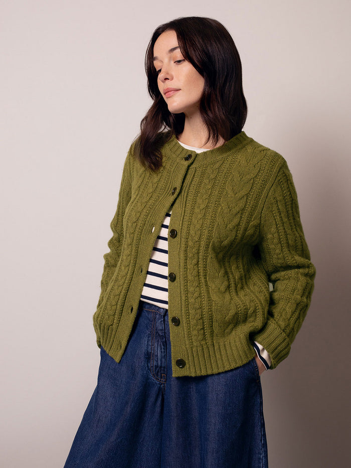 Merino Cable Cardigan