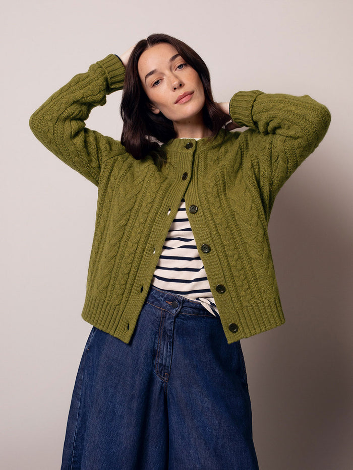 Merino Cable Cardigan