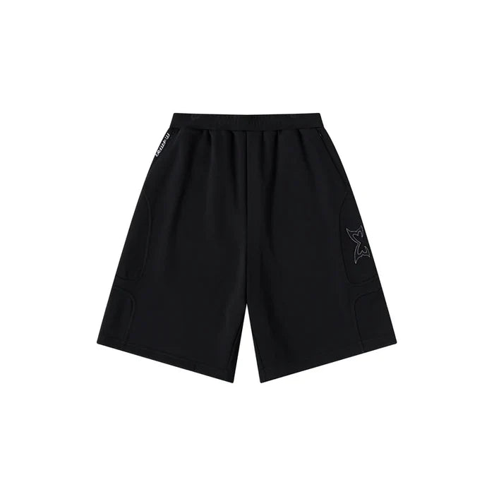 MERTRA Split Panel Shorts Black