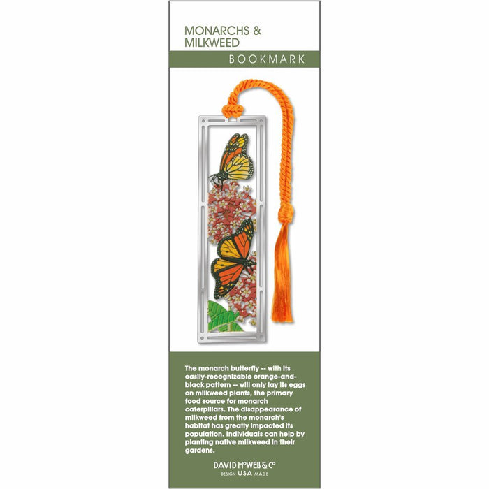 Metal Bookmark - Monarch and Milkweed