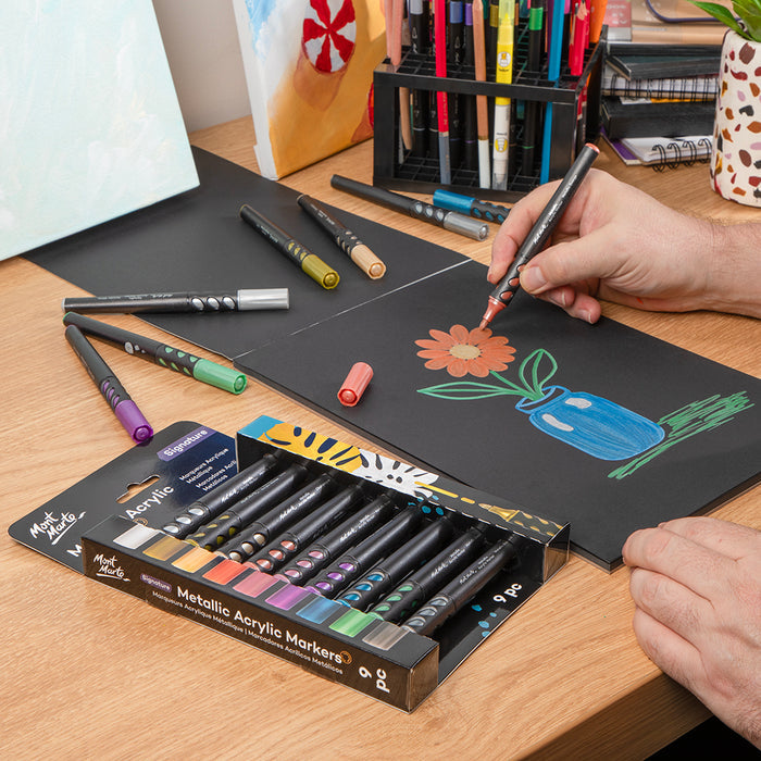 Metallic Acrylic Markers Signature 9pc