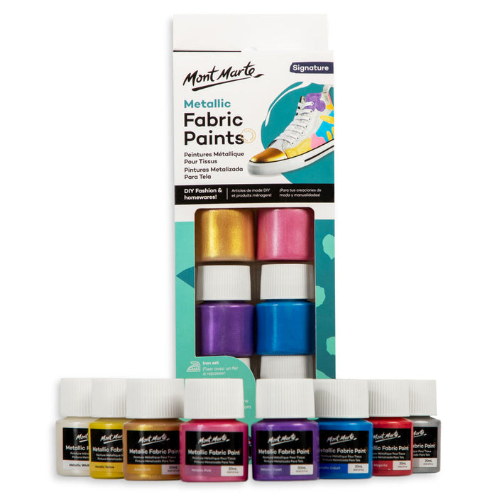 Metallic Fabric Paint Set Signature 8pc x 20ml