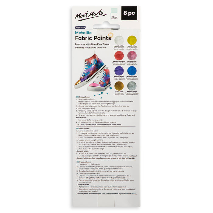 Metallic Fabric Paint Set Signature 8pc x 20ml