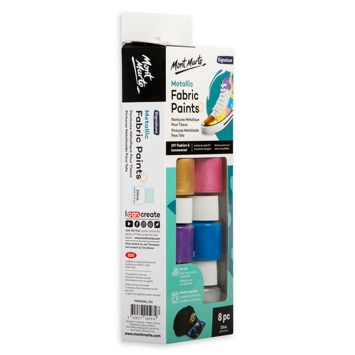 Metallic Fabric Paint Set Signature 8pc x 20ml