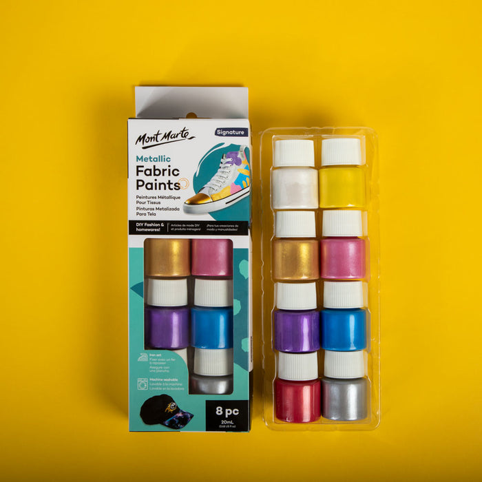 Metallic Fabric Paint Set Signature 8pc x 20ml