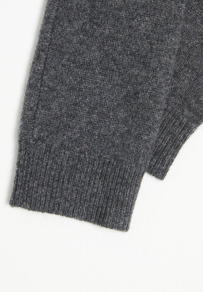 Mitaines en cachemire gris anthracite