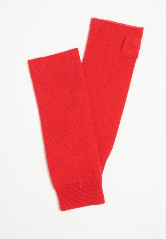 Mitaines en cachemire rouge