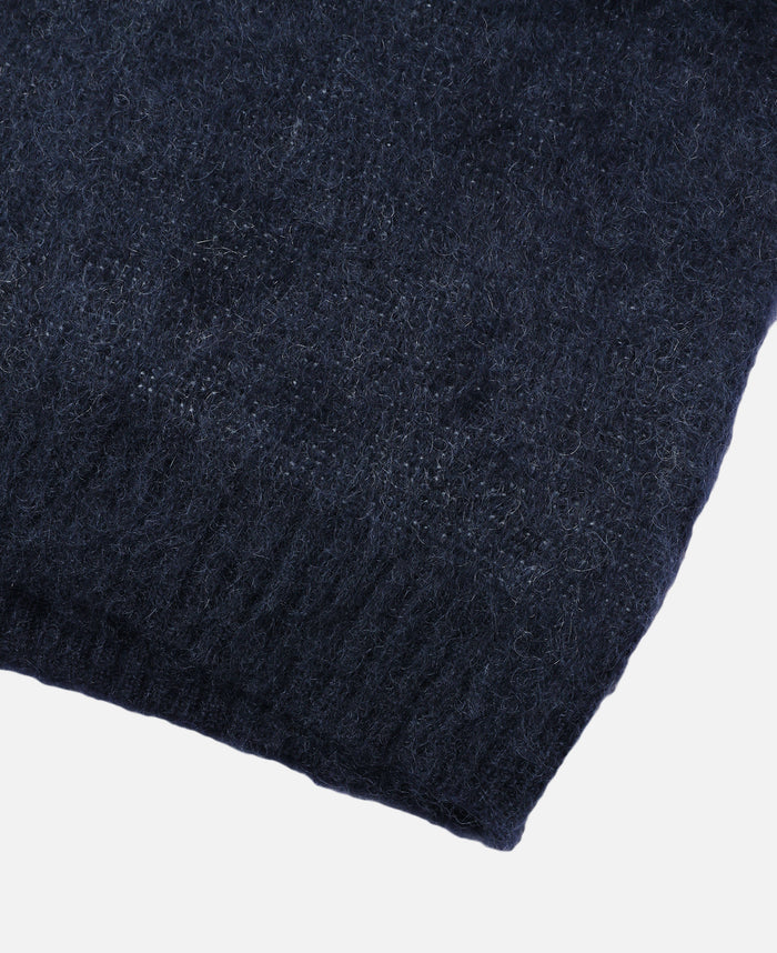 Mohair Cardigan - Emblem (Navy)