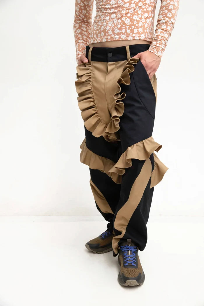 MOTO-RUFFLE PANTS