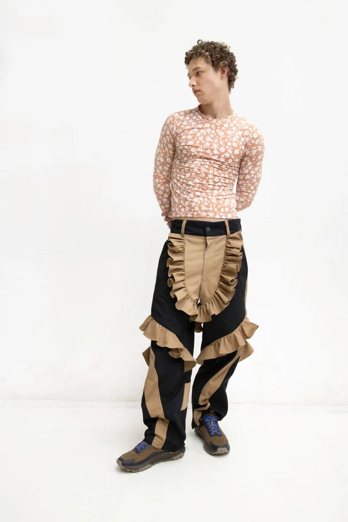 MOTO-RUFFLE PANTS