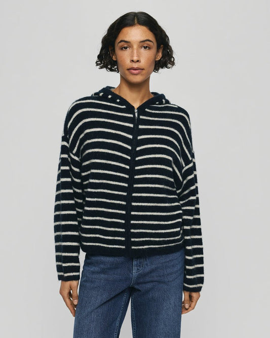 MSCH Jinie Hope Zip Cardigan Sky Cap Oatmeal