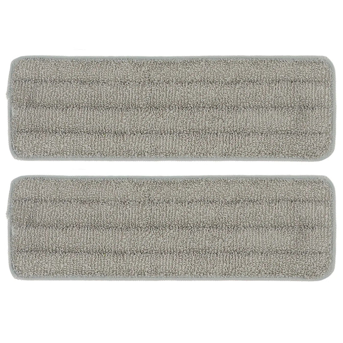 2 grey microfibre replacement mop head pads for the Mud Mummy Spray Mop