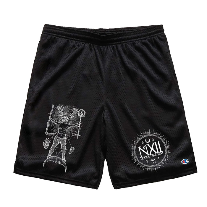 the number 12 looks like you Mystic - Black Mesh Shorts