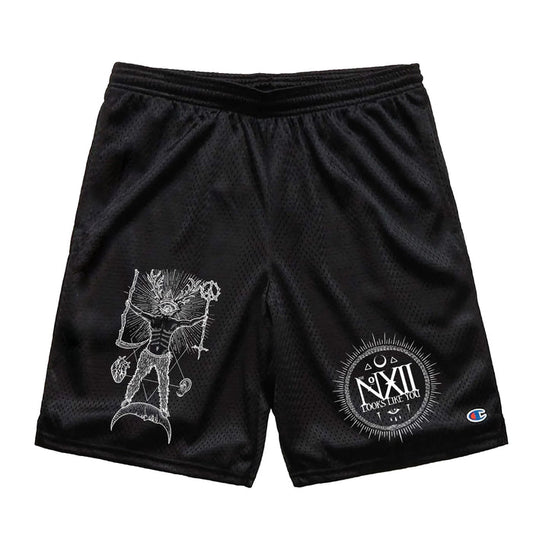 the number 12 looks like you Mystic - Black Mesh Shorts