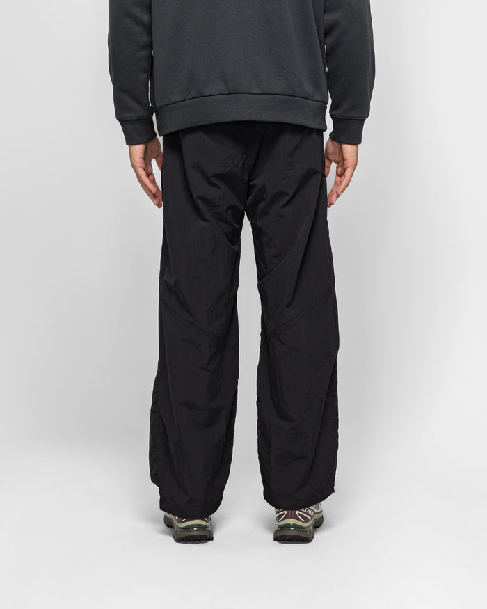 Nylon Paneled Trek Pant - Black