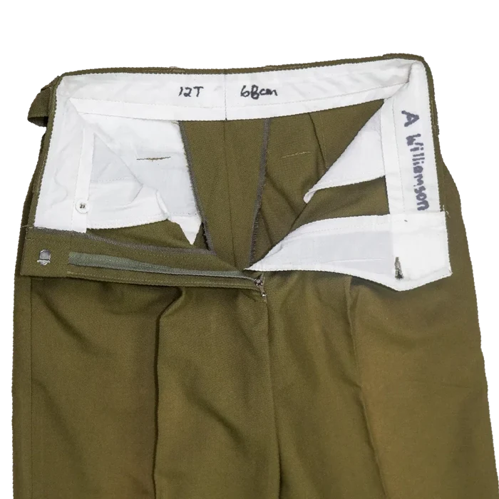 NZ Army 1970s Service Dress Trousers - 68cm, XSmall - New Zealand Army Surplus - Dress Trousers