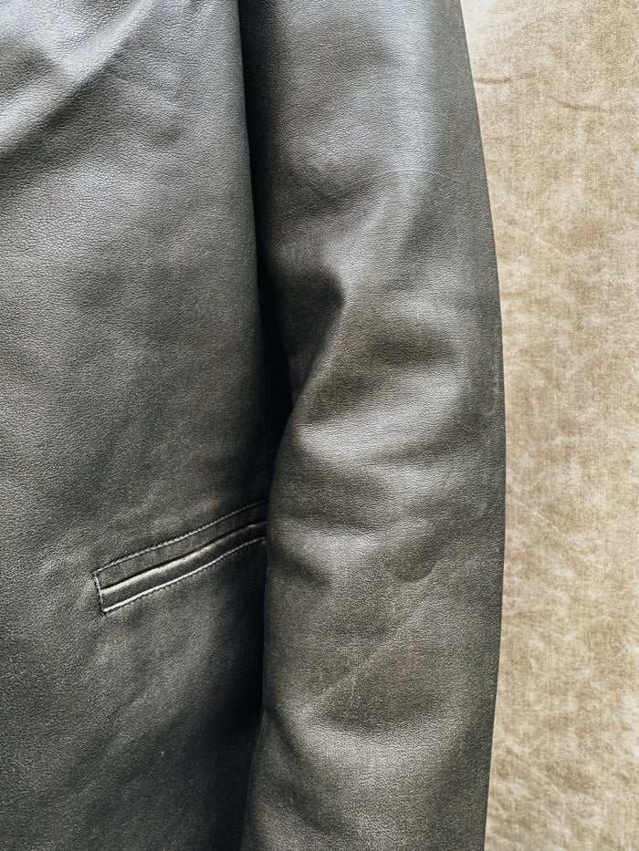 Obsidian Leather Blazer