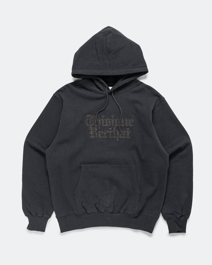Old English Logo Hoodie - Black