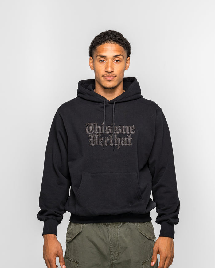 Old English Logo Hoodie - Black