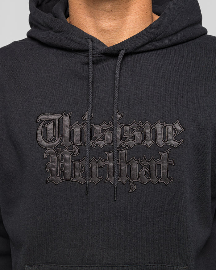Old English Logo Hoodie - Black