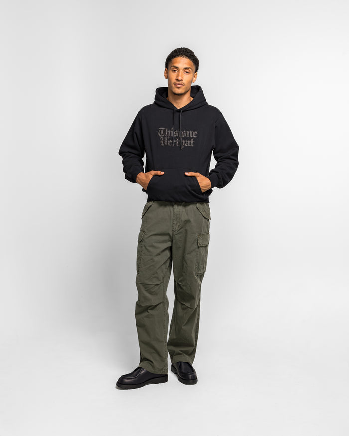 Old English Logo Hoodie - Black
