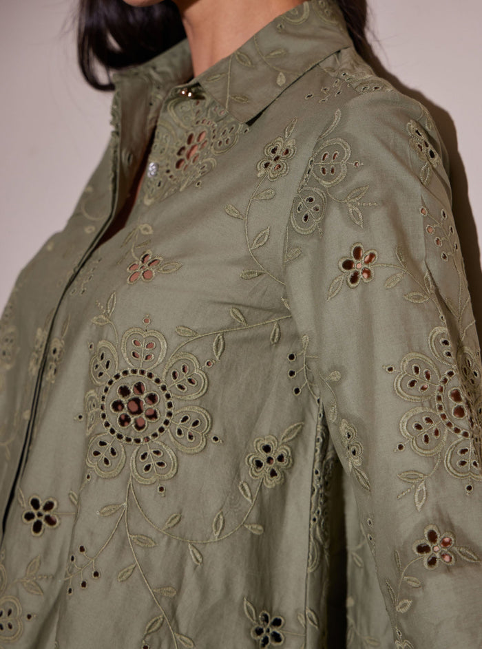 Ora Supima Cotton Olive Shirt