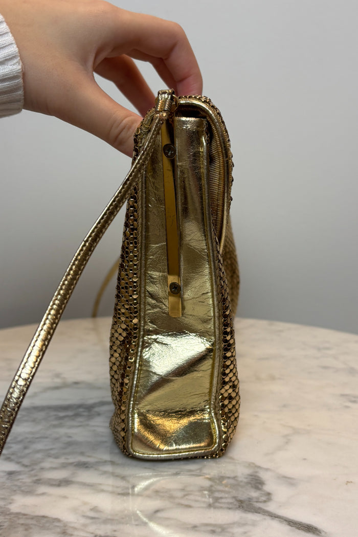 Oroton Gold Mesh Crossbody Bag image 1
