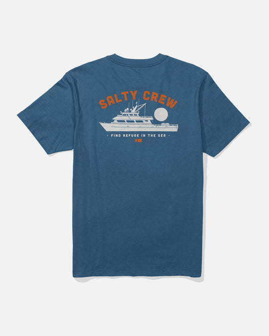 Overnight Ss Tee - Cast Blue
