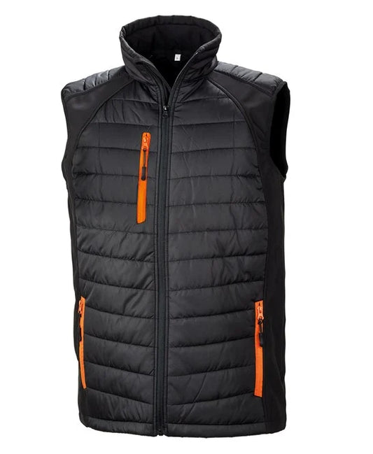 Padded softshell gilet