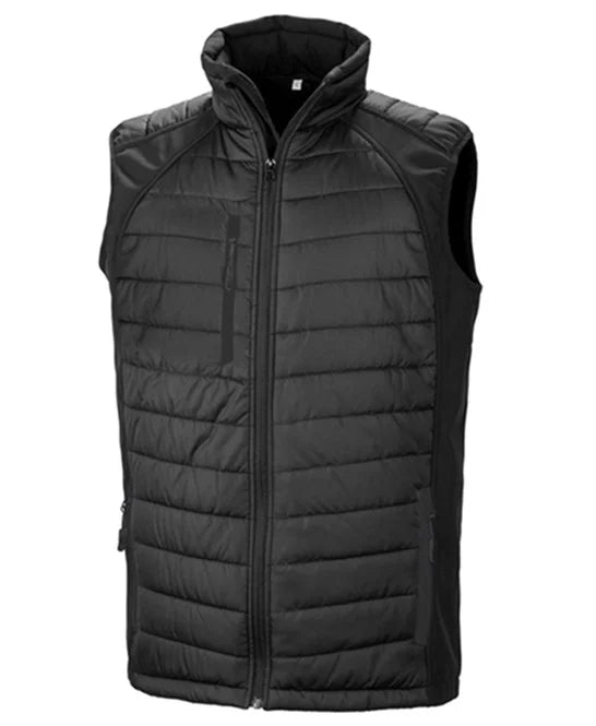 Padded softshell gilet
