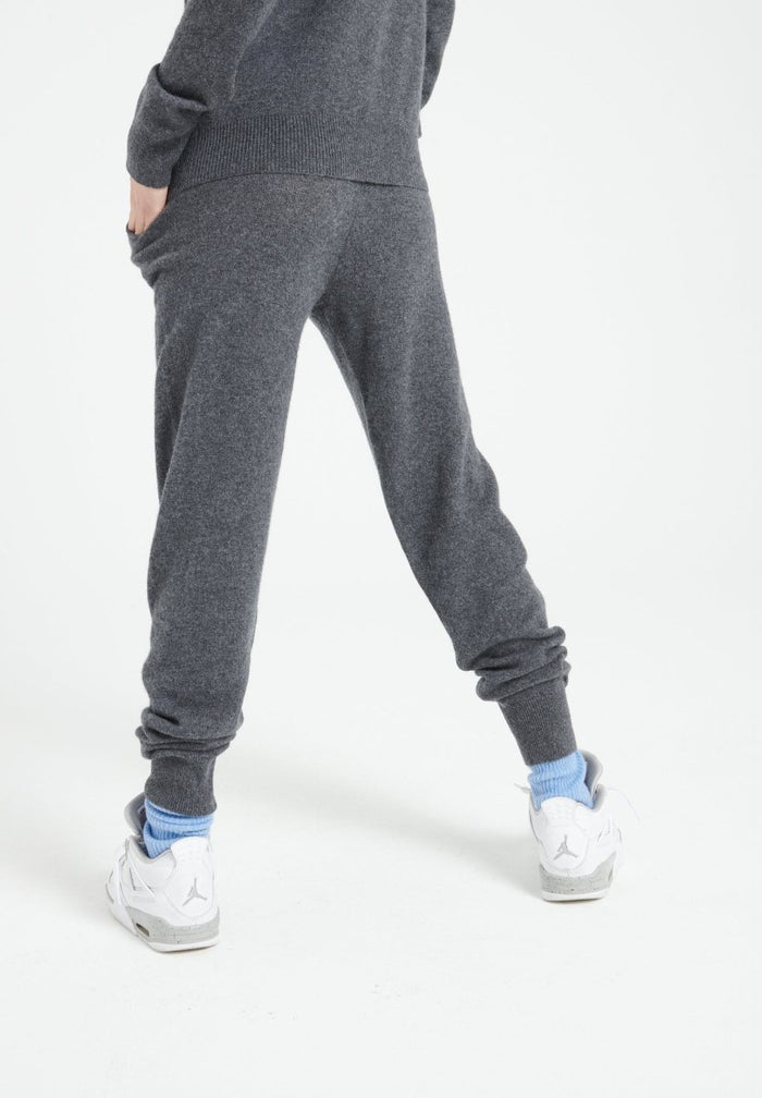 LILLY 11 Pantalon de survêtement en cachemire gris anthracite