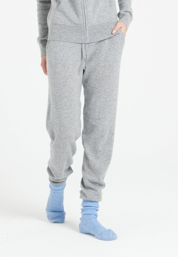 Pantalon cachemire gris clair femme - LILLY 11