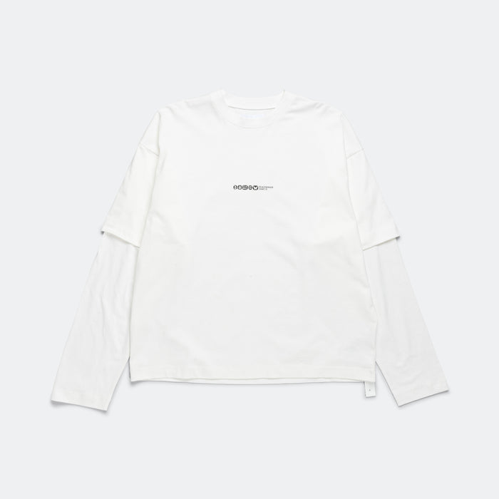 Peacemaker Painted Double Layer Boxy T-Shirt - Snow White