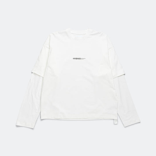 Peacemaker Painted Double Layer Boxy T-Shirt - Snow White
