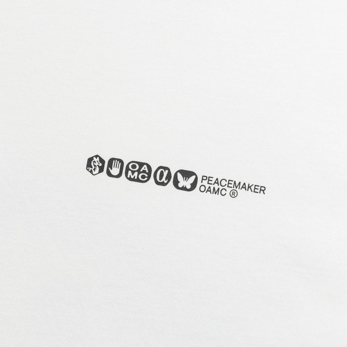 Peacemaker Painted Double Layer Boxy T-Shirt - Snow White