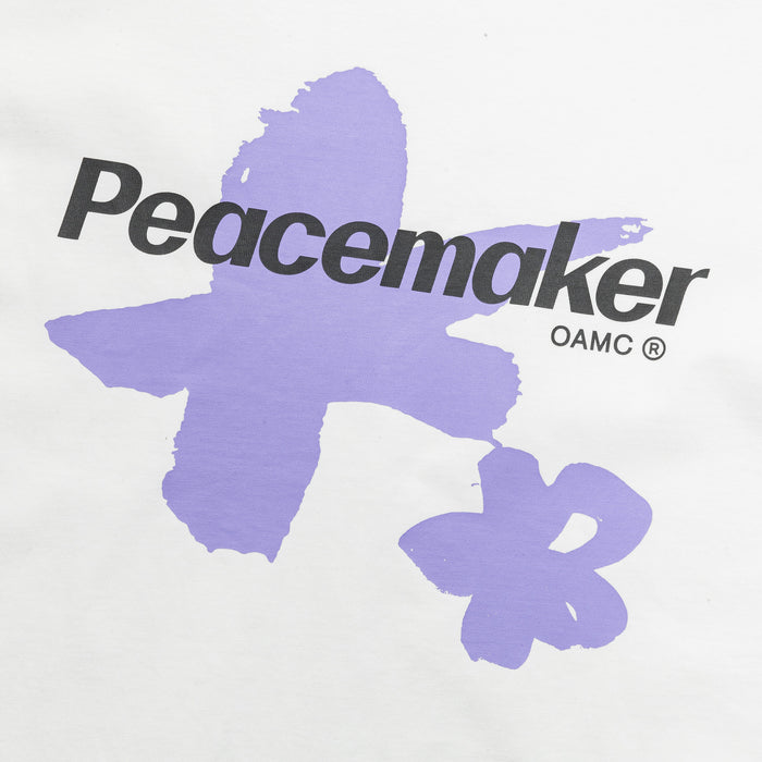 Peacemaker Painted Double Layer Boxy T-Shirt - Snow White