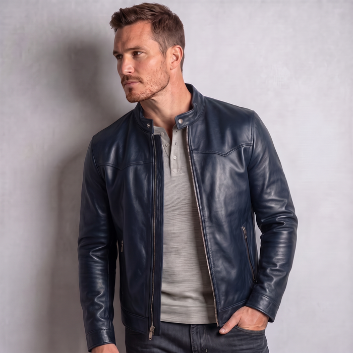 XS / Blue / Leather