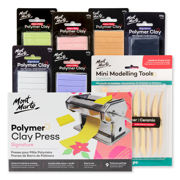 Polymer Clay Deluxe Starter Kit - Pastels