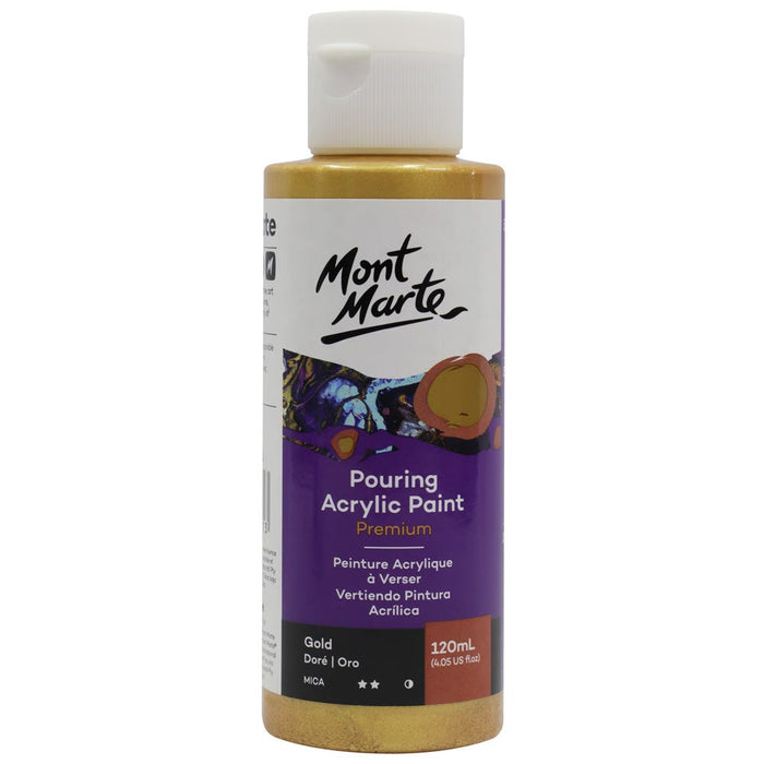 Pouring Acrylic Paint Premium 120ml Bottle - Gold