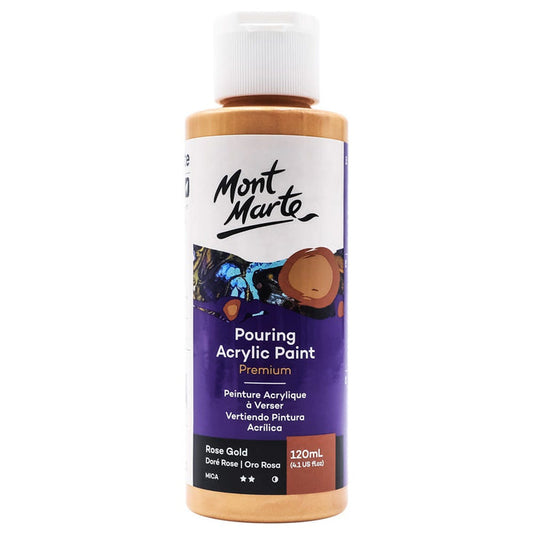 Pouring Acrylic Paint Premium 120ml Bottle - Rose Gold